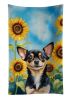 Chihuahua in Sunflowers Kitchen Towel Dish Cloths Guest Hand Towel Decorative Bathroom Towel for Face,Tea, Dishcloth, Kitchen and Bath