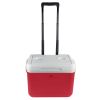 30 Quart Capacity Hard Side Wheeled Cooler, 42-Can, Red